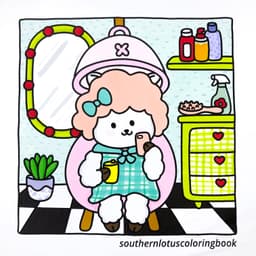 Hygge Vibes Cute & Cozy Coloring Book - thumbnail - 3